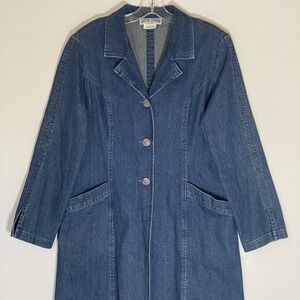Vintage Gotcha Covered Denim Jacket Womens Medium Blue 3 Button Pockets 80s 90s